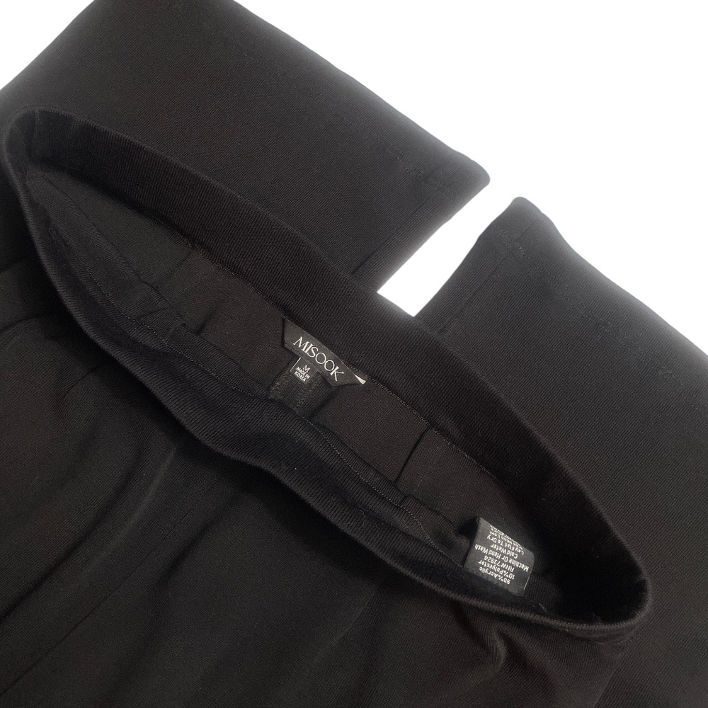 Misook Medium Black Knit Pull On Dress Pants